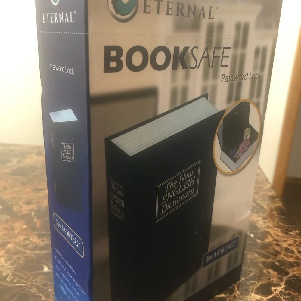 HomeSafe Eterna Blue Book Safe with Password Lock(New)